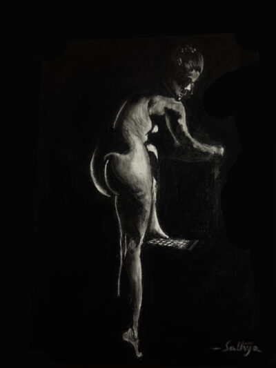 Nude, Charcoal Art